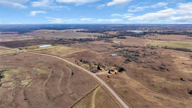 drone / aerial view featuring a rural view