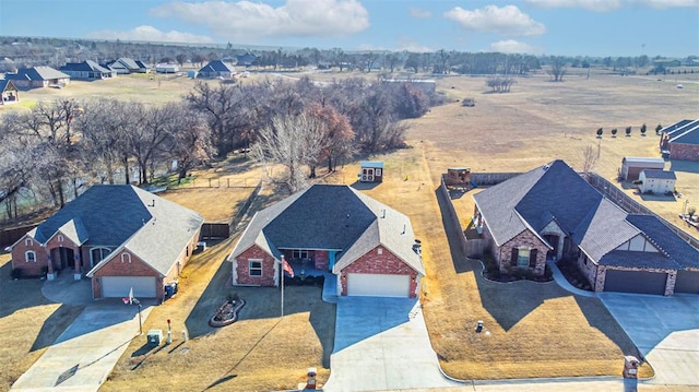 drone / aerial view featuring a rural view