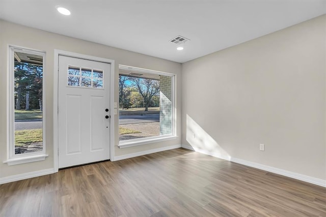 entrance foyer featuring hardwood / wood-style flooring