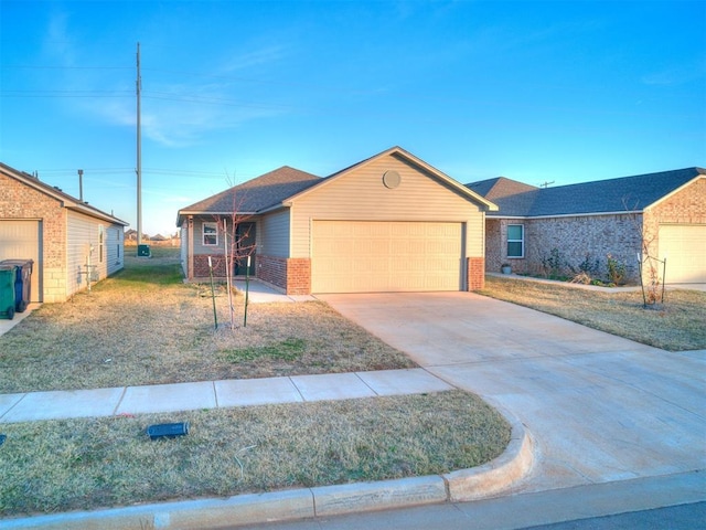 ranch-style home with a garage