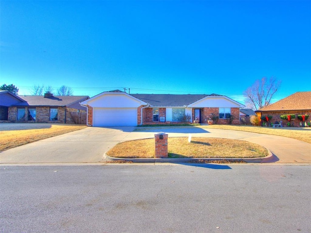 ranch-style home with a garage