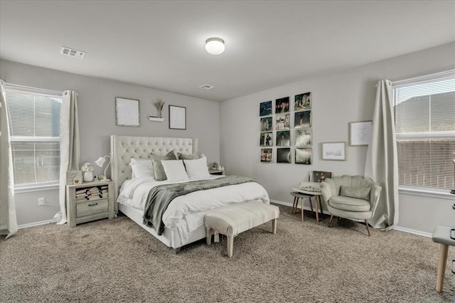 view of carpeted bedroom