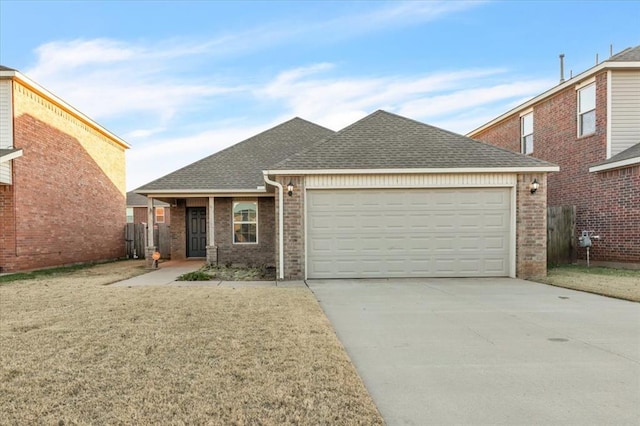 view of front facade with a garage