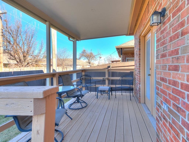 view of wooden deck