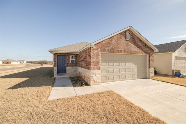 ranch-style house featuring a garage