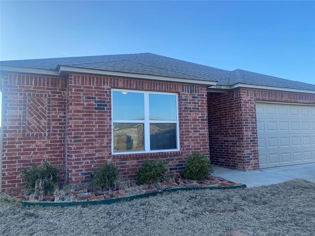 view of home's exterior with a garage