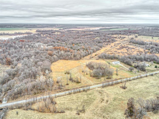 aerial view with a rural view