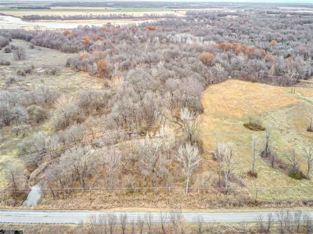 bird's eye view with a rural view