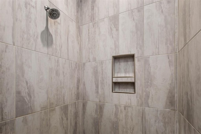 room details with a tile shower