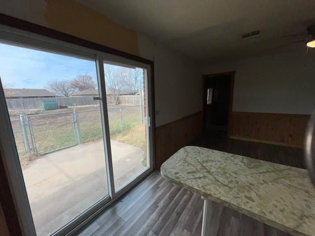 bedroom with hardwood / wood-style floors