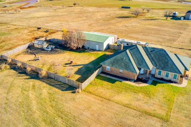 bird's eye view with a rural view