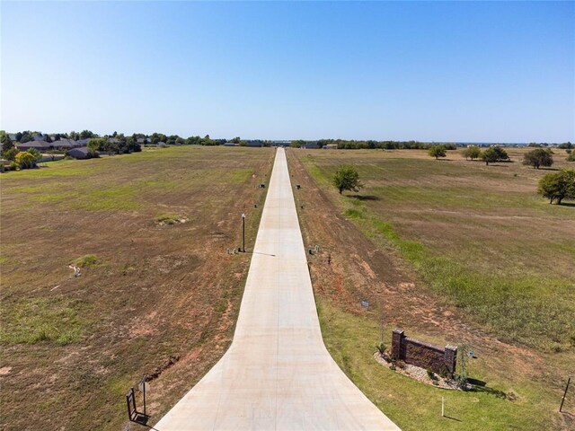 view of road featuring a rural view