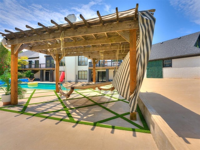 view of patio / terrace with a pergola