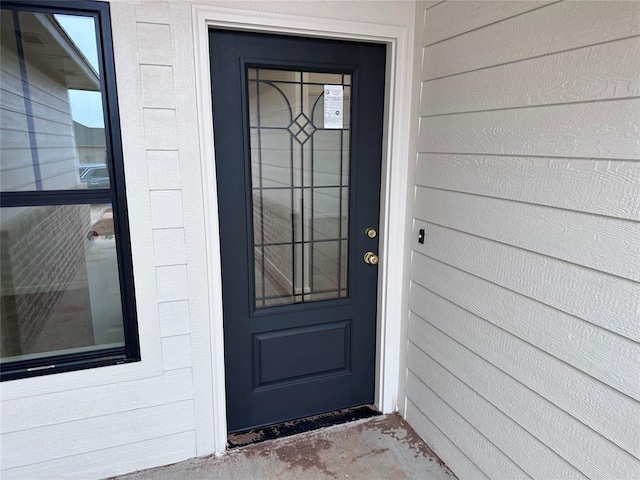 view of doorway to property