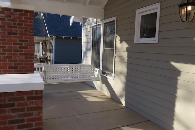 view of patio / terrace with a porch