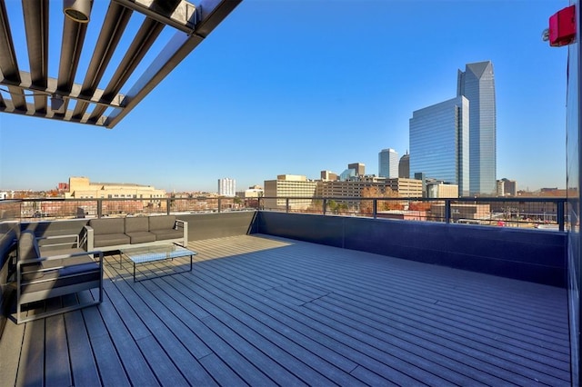 deck with outdoor lounge area