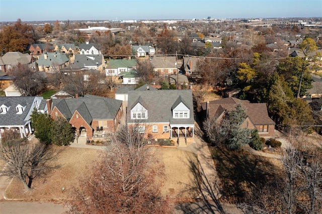 aerial view featuring a residential view