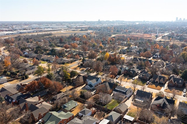 bird's eye view with a residential view