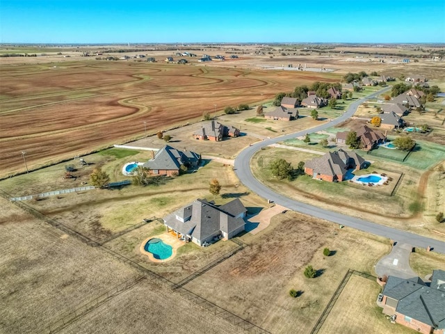 aerial view featuring a rural view