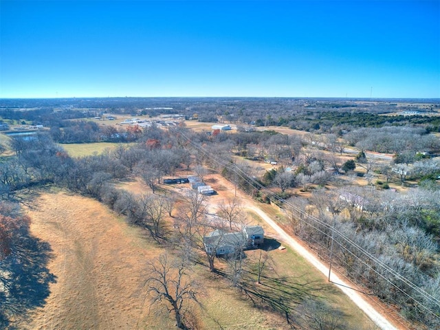 bird's eye view featuring a rural view