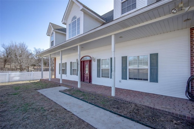 exterior space featuring a porch