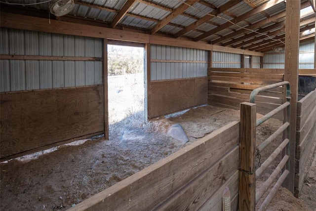 view of horse barn