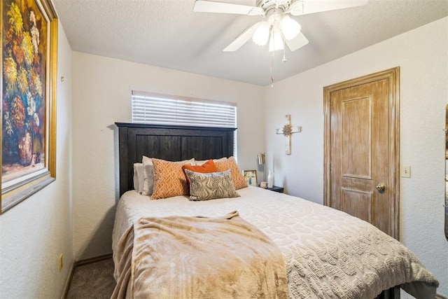 301 Club House Dr, Shawnee, OK 74801 - carpeted bedroom featuring a ceiling fan