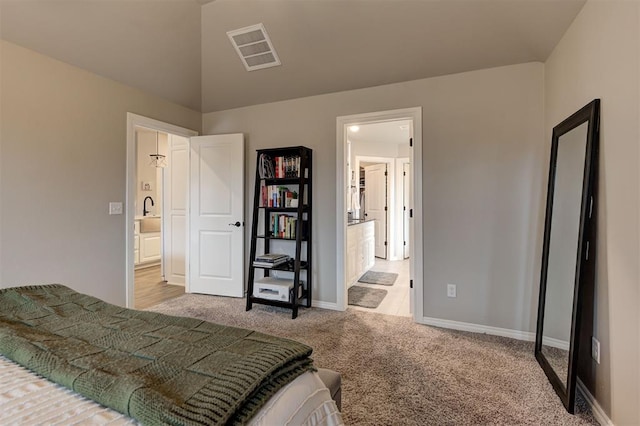 view of carpeted bedroom