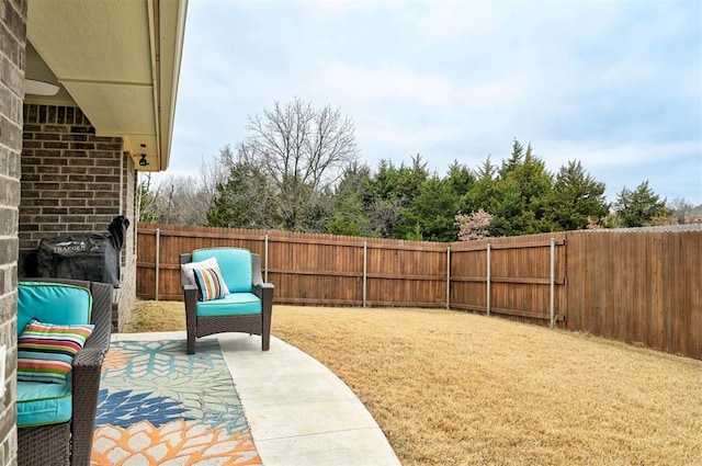 view of yard with a patio