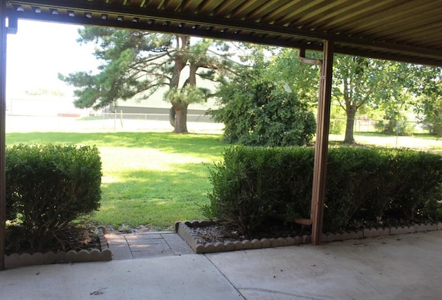 view of yard featuring a patio