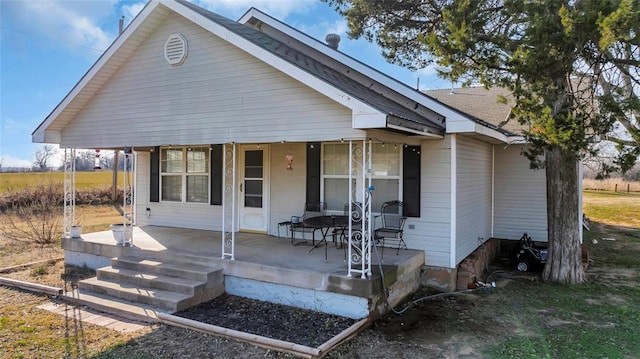 exterior space featuring covered porch