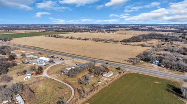 bird's eye view with a rural view