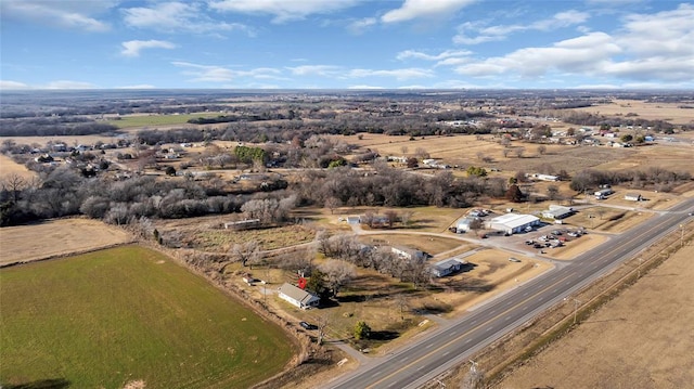 aerial view featuring a rural view