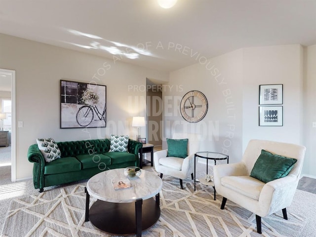 view of carpeted living room