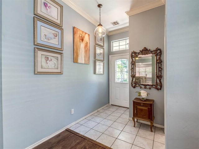 1801 Del Simmons Dr, Edmond, OK 73003 - foyer entrance featuring ornamental molding and baseboards