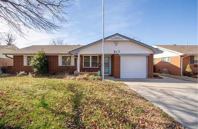 ranch-style home with a garage