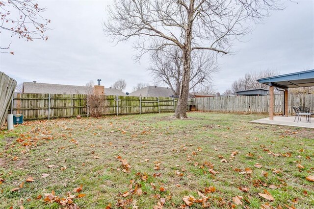 view of yard featuring a patio