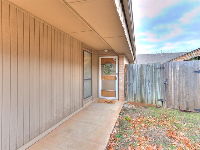 view of doorway to property