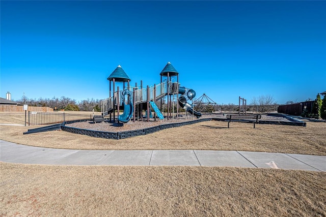 view of jungle gym