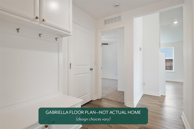 mudroom featuring hardwood / wood-style flooring