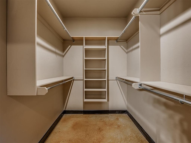 view of walk in closet