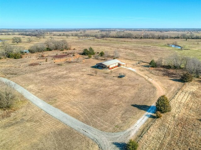 aerial view featuring a rural view