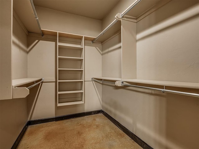 view of walk in closet