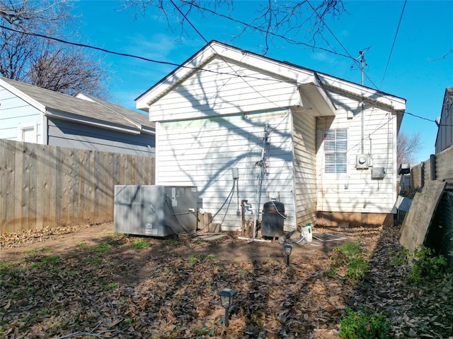 view of home's exterior featuring central AC unit