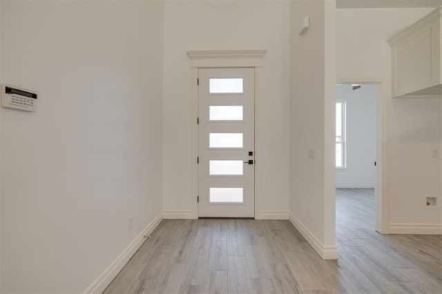 entryway featuring light wood-type flooring