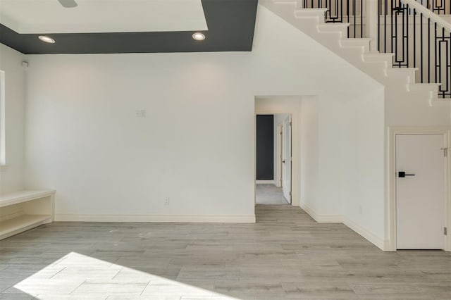 spare room featuring a high ceiling