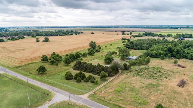 bird's eye view featuring a rural view