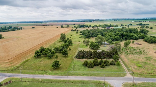 aerial view with a rural view