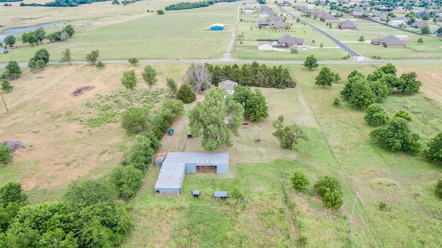 drone / aerial view with a rural view