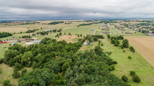 aerial view featuring a rural view